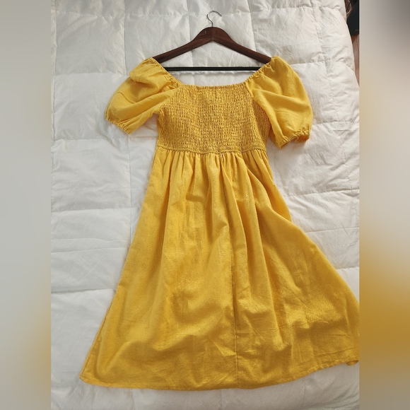 Yellow babydoll dress NWOT - Picture 5 of 5